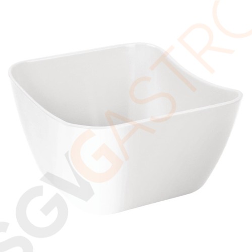 Kristallon Curve Schale weiß GN1/6 10 x 16,2 x 17,6cm (GN1/6) | Melamin | weiß