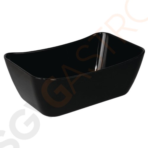 Kristallon Curve Schale schwarz GN1/4 10 x 16,3 x 26,5cm (GN1/4) | Melamin | schwarz
