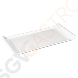Kristallon rechteckiges Tablett weiß 15 x 30cm 2,5 x 15 x 30cm | Melamin | weiß