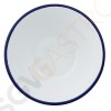 Olympia emaillierte Dessertschalen weiß-blau 6cm 6 Stück | 6 x 15,5(Ø)cm | Edelstahl und Glasemail | weiß mit blauem Rand