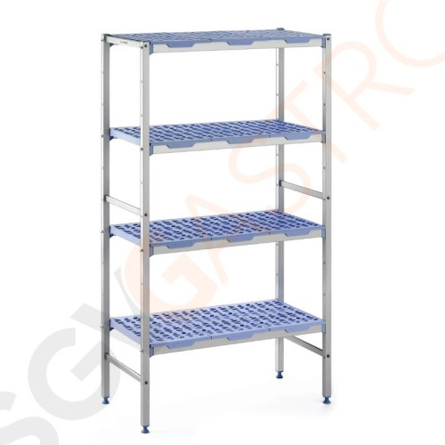 Tournus Vorratsregal 69 x 50cm 4 Regalablagen | Aluminium und Polypropylen | 175 x 69 x 50cm