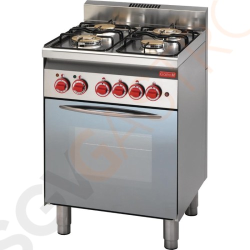 Gastro M Gasherd mit Kombibackofen 60/60CFG Gas und elektrisch | 14,7kW/230V| 4 Brenner | 600-Serie Gastro M Gasherd mit Kombibackofen 60/60CFG Gas und elektrisch | 14,7kW/230V| 4 Brenner | 600-Serie