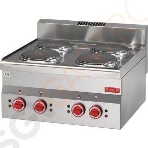 Gastro M Elektroherd 60/60PCE 6kW/400V | 4 Kochplatten | 600-Serie