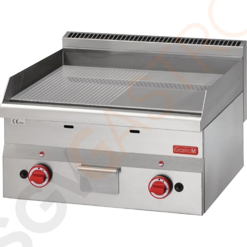 Gastro M Gasgrillplatte 60/60FTRG-CR 10,4kW | 60 x 60cm | halb gerillt, halb glatt | Erdgas | 600-Serie