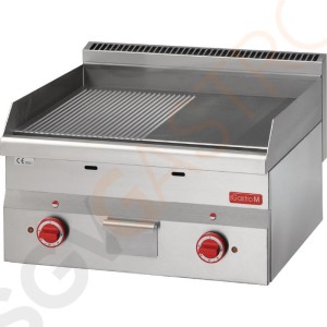 Gastro M elektrische Grillplatte 60/60FTRE 6kW/400V | 60 x 60cm | halb gerillt, halb glatt | 600-Serie