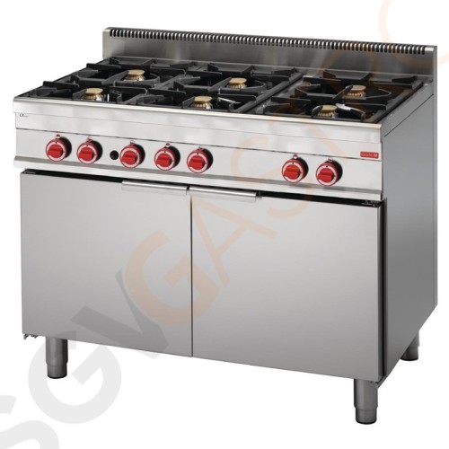 Gastro M Gasherd mit Ofen 65/110CFGG Mit Ofen | 33,3kW | 6 Brenner | Erdgas | 650-Serie