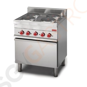 Gastro M Elektroherd mit Ofen GM65/70CFE Mit Konvektionsofen | 15,4kW/400V | 4 Kochplatten | 650-Serie