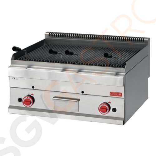 Gastro M Lavasteingrill 65/70GRL 11kW |  Erdgas | 70 x 65cm | inklusive Lavasteine und Adapter für Propangas | 650-Serie