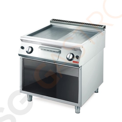 Gastro M Gasgrillplatte GM70/80FTRGS 12kW/400V | 80 x 70cm | halb gerillt, halb glatt | Erdgas | 700-Serie Gastro M Gasgrillplatte GM70/80FTRGS 12kW/400V | 80 x 70cm | halb gerillt, halb glatt | Erdgas | 700-Serie