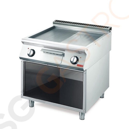 Gastro M elektrische Grillplatte GM70/80FTRES 10,8kW/400V | 80 x 70cm | halb gerillt, halb glatt | 700-Serie Gastro M elektrische Grillplatte GM70/80FTRES 10,8kW/400V | 80 x 70cm | halb gerillt, halb glatt | 700-Serie