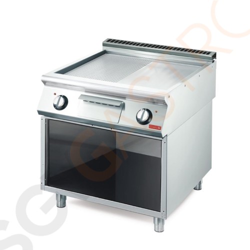 Gastro M elektrische Grillplatte GM70/80FTRES-CR 10,8kW/400V | 80 x 70cm | halb gerillt, halb glatt | 700-Serie Gastro M elektrische Grillplatte GM70/80FTRES-CR 10,8kW/400V | 80 x 70cm | halb gerillt, halb glatt | 700-Serie