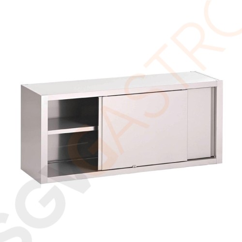 Gastro M Wandschrank mit Schiebetüren 140cm breit Edelstahl | 60 x 140 x 40cm