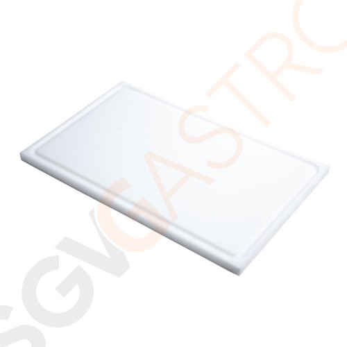 Gastro M Schneidebrett mit Saftrille GN1/2 weiß 15mm Dick. Farbe: Weiß. Gastro M Schneidebrett mit Saftrille GN1/2 weiß 15mm Dick. Farbe: Weiß.