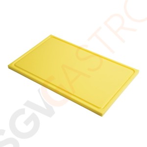 Gastro M Schneidebrett mit Saftrille GN1/1 gelb 15mm Dick. Farbe: Gelb.