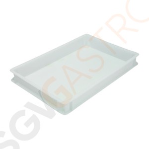 Stapelbarer Pizzateigbehälter 9,5cm Material: Polyethylen. Größe: 60 x 40 x 9,5cm.