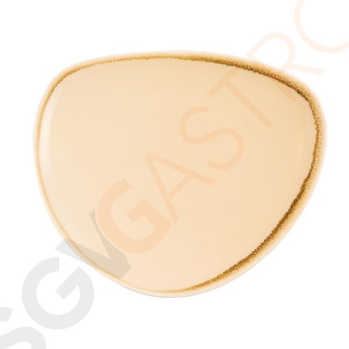 Olympia Kiln dreieckige Teller Sandstein 23cm 6 Stück | 23(Ø)cm | Porzellan | Sandstein