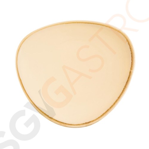 Olympia Kiln dreieckige Teller Sandstein 28cm 4 Stück | 28(Ø)cm | Porzellan | Sandstein