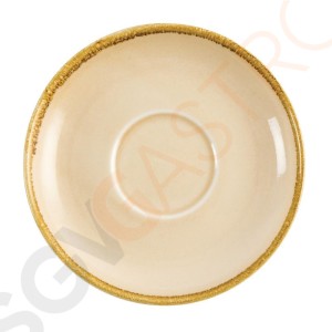 Olympia Kiln Untertassen Sandstein 16cm Passend zu Cappuccinotassen HC392, GP332, GP348, GP364, GP480 | 6 Stück | 16(Ø)cm | Porzellan | Sandstein