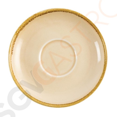 Olympia Kiln Untertassen Sandstein 16cm Passend zu Cappuccinotassen HC392, GP332, GP348, GP364, GP480 | 6 Stück | 16(Ø)cm | Porzellan | Sandstein