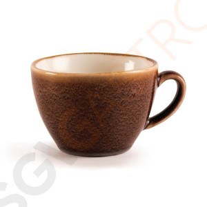 Olympia Kiln Cappuccinotassen Borke 34cl Passend zu Untertassen HC391, GP331 ,GP347, GP363, GP479 | 6 Stück | Kapazität: 34cl | Porzellan | Borke