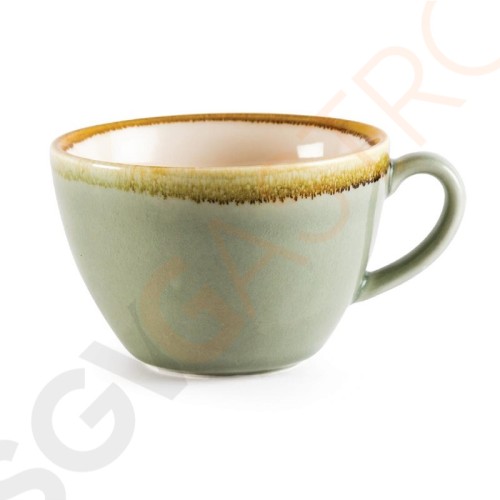 Olympia Kiln Cappuccinotassen Moos 34cl Passend zu Untertassen HC391, GP331 ,GP347, GP363, GP479 | 6 Stück | Kapazität: 34cl | Porzellan | Moos