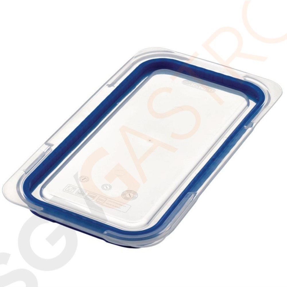 Araven Deckel für GN1/3 Lebensmittelbehälter blau Größe: 176(B) x 325(L)mm. Passend für: GP578, GP579, GP580, GP581