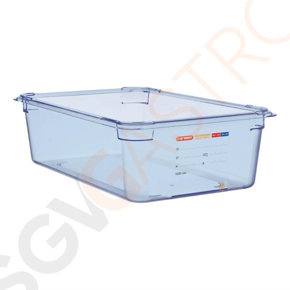 Araven GN1/1 Lebensmittelbehälter blau 150mm Größe: 150(H) x 325(B) x 530(L)mm