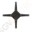 Bolero klappbarer Tischfuß mit Fußkreuz Aluminium schwarz 72cm hoch 72(H)cm | Aluminium | schwarz