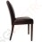 Bolero Esszimmerstühle mit breiter Rückenlehne Kunstleder dunkelbraun 2 Stück | Sitzhöhe: 51cm | 86 x 46 x 57,5cm | Kunstleder und Birkenholz | dunkelbraun