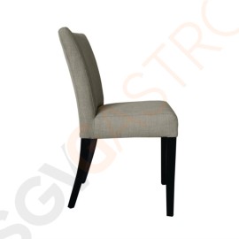 Bolero Esszimmerstühle mit breiter Rückenlehne Sackleinen naturell 2 Stück | Sitzhöhe: 51cm | 86 x 46 x 57,5cm | Sackleinen und Birkenholz | naturell