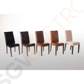 Bolero Esszimmerstühle Kunstleder antikbraun 2 Stück | Sitzhöhe: 51cm | 94 x 40,5 x 50cm | Kunstleder und Birkenholz | antikbraun