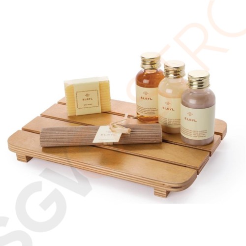 Bolero Holztablett für Hygieneartikel Maße: 2(H) x 10,5(B) x 18(L)cm Bolero Holztablett für Hygieneartikel Maße: 2(H) x 10,5(B) x 18(L)cm