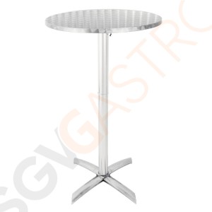 Bolero runder klappbarer Stehtisch Edelstahl 60cm 105 x 60(Ø)cm | Edelstahl und Aluminium
