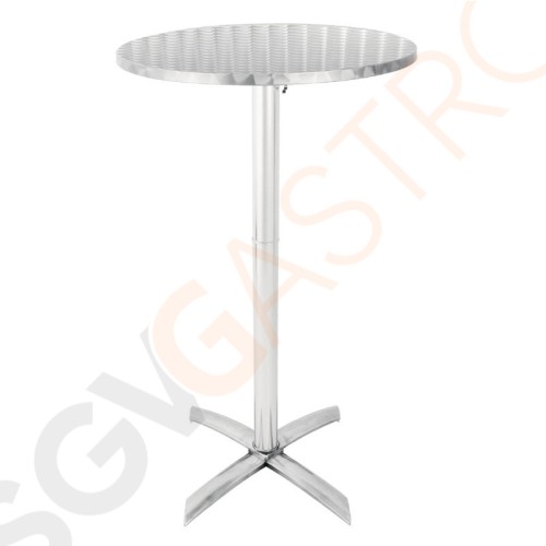 Bolero runder klappbarer Stehtisch Edelstahl 60cm 105 x 60(Ø)cm | Edelstahl und Aluminium Bolero runder klappbarer Stehtisch Edelstahl 60cm 105 x 60(Ø)cm | Edelstahl und Aluminium