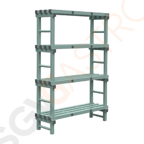 Jackstack by Rea Vorratsregal 40x120cm 4 Böden. Größe: 175(H) x 120(B) x 40(T)cm.