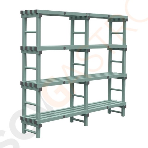 Jackstack by Rea Vorratsregal 40x200cm 4 Böden. Größe: 175(H) x 200(B) x 40(T)cm.