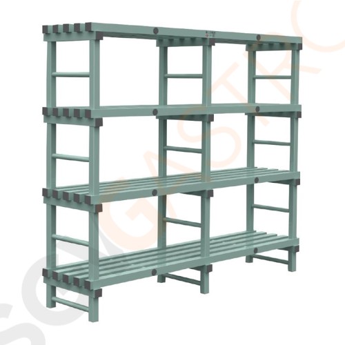 Jackstack by Rea Vorratsregal 50x200cm 4 Böden. Größe: 175(H) x 200(B) x 50(T)cm.