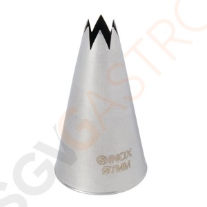 Schneider Spritztülle gezackter Rand 7mm Größe: 7mm | Edelstahl Schneider Spritztülle gezackter Rand 7mm Größe: 7mm | Edelstahl