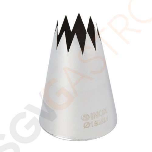 Schneider Spritztülle gezackter Rand 18mm Größe: 18mm | Edelstahl