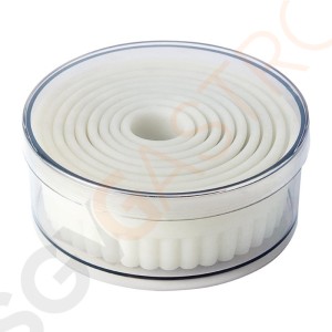 Schneider runde Ausstechformen gerillt Größen: 2 bis 10cm | Nylon | 9 Stück