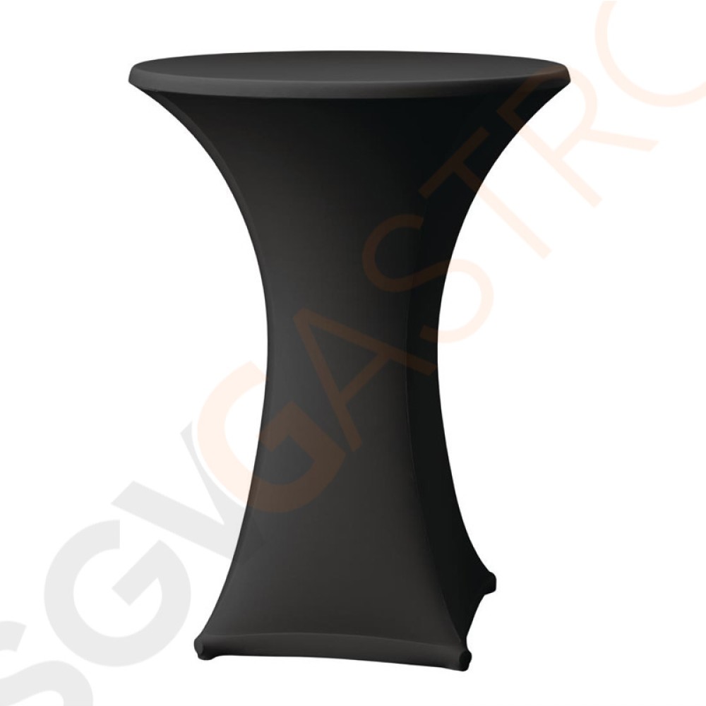 Tischhusse für Stehtische Samba schwarz 85cm 115 x 85(Ø)cm | Polyester, Lycra | schwarz