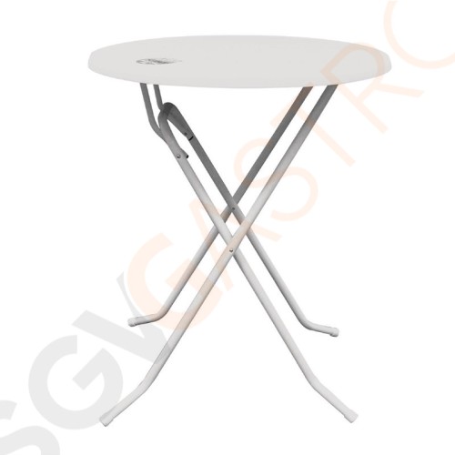 Dubai runder klappbarer Stehtisch Metall weiß 85cm 110 x 85(Ø)cm | Metall | weiß