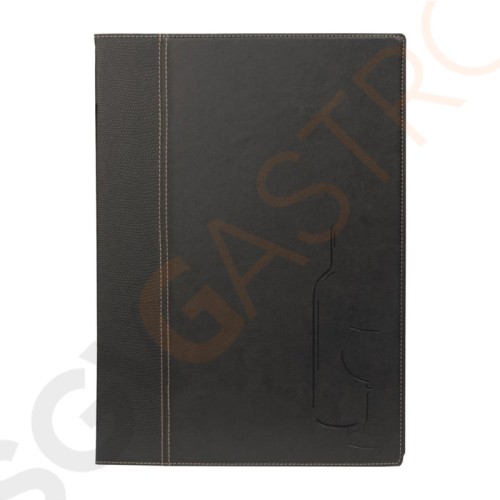 Securit Contemporary Weinkarte schwarz A4 A4 | schwarz | inklusive 2 Einsteckhüllen (4 Seiten) Securit Contemporary Weinkarte schwarz A4 A4 | schwarz | inklusive 2 Einsteckhüllen (4 Seiten)