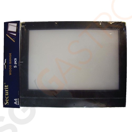 Securit Einsteckhüllen schwarz A4 Passend zu Menümappe H735 | A4 | schwarz