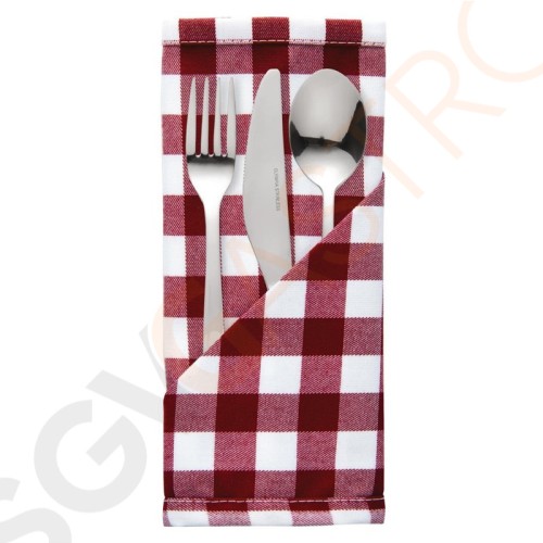 Mitre Comfort Gingham Servietten rot-weiß kariert 41cm 10 Stück | 41 x 41cm | 100% Polyester | rot/weiß Mitre Comfort Gingham Servietten rot-weiß kariert 41cm 10 Stück | 41 x 41cm | 100% Polyester | rot/weiß