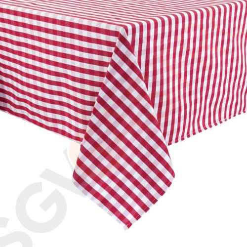 Mitre Comfort Gingham Tischdecke rot-weiß kariert 132cm 132 x 132cm | 100% Polyester | rot/weiß