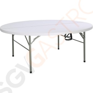 Bolero runder Klapptisch weiß 183cm 183(Ø)cm | Polyethylen und Stahl | weiß