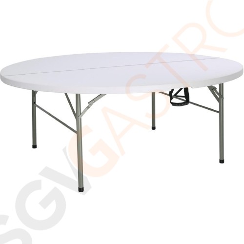 Bolero runder Klapptisch weiß 183cm 183(Ø)cm | Polyethylen und Stahl | weiß