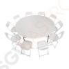 Bolero runder Klapptisch weiß 183cm 183(Ø)cm | Polyethylen und Stahl | weiß