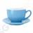 Olympia Cafe Untertassen blau 15,8cm Passend zu den 22,8cl-Kaffee- und 34cl-Cappuccinotassen | 12 Stück | 15,8(Ø)cm | Steinzeug | blau